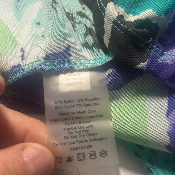 Title Nine Amphib Tunic Swim Coverup Turquoise XS Hood - Picture 6 of 8